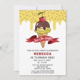 Fun Ice crème, Birthday-uitnodiging Kaart