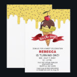 Fun Ice crème, Birthday-uitnodiging Kaart<br><div class="desc">Colorful Fun Ice crème,  Birthday-uitnodiging</div>