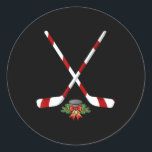 Fun Ice Hockey Christmas Candy Stick Gift Kids Ronde Sticker<br><div class="desc">Fun Ice Hockey Christmas Candy Stick Gift Kids</div>