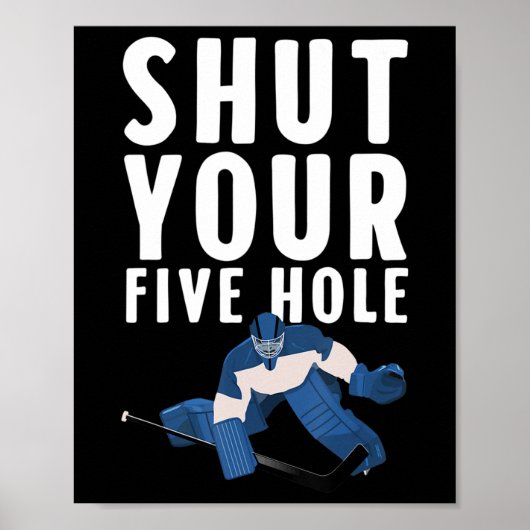 Fun Ice Hockey Design for Men Ice Hockey Goa Poster (Voorkant)
