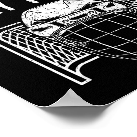 Fun Ice Hockey Goalie Design Kinder Mannen Vrouwen Poster (Hoek)