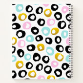 Fun Icecream Sundae Black Pink Monogram Girls Notitieboek (Achterkant)