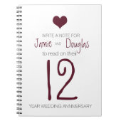 Fun Idea Wedding Table Number Marsala Heart Notitieboek (Voorkant)
