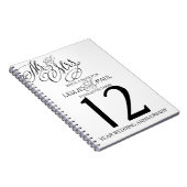 Fun Idea Wedding Table Number Mr. en mevrouw Notitieboek (Rechterzijde)