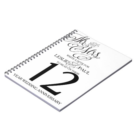 Fun Idea Wedding Table Number Mr. en mevrouw Notitieboek (Linkerzijde)