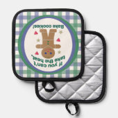 Fun "If You Can't Take the Heat" Gingerbread Man Pannenlap (Voorkant / Achterkant)