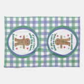 Fun "If You Can't Take the Heat" Gingerbread Man Theedoek (Horizontaal)