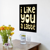 Fun, ik hou van je, een latte zwarte luxe folie afdrukken (Laag (Keuken))