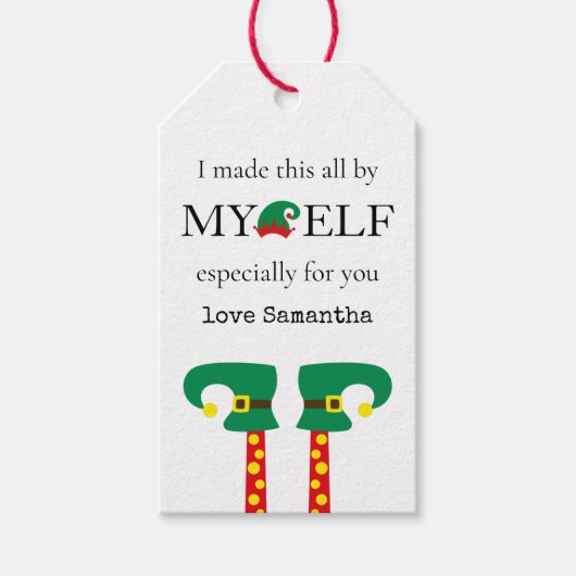 Fun ik maakte dit door mijn Elf Name Cadeaulabel (Voorkant)