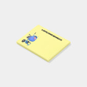 Fun illustratie van een blauwe cementmixer  post-it® notes (Schuin)