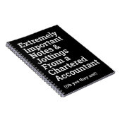Fun Important Chartered Accountant Notitieboek (Rechterzijde)