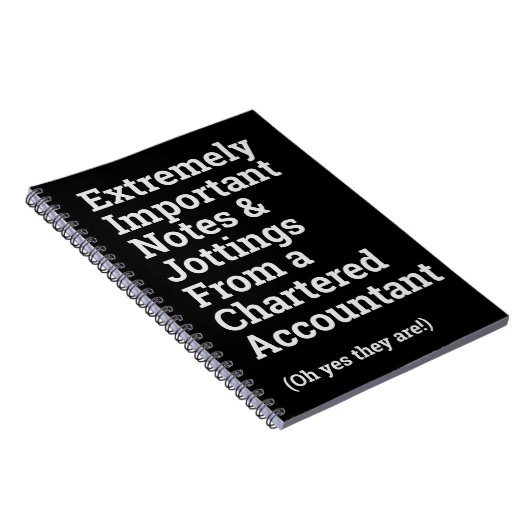Fun Important Chartered Accountant Notitieboek (Rechterzijde)