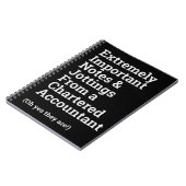 Fun Important Chartered Accountant Notitieboek (Linkerzijde)