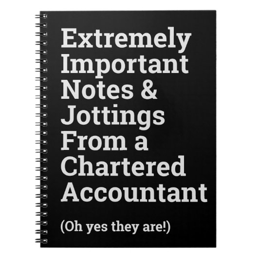 Fun Important Chartered Accountant Notitieboek (Voorkant)