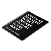 Fun Important Estate Agent Notitieboek (Linkerzijde)