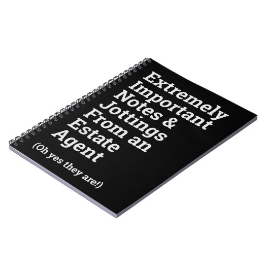 Fun Important Estate Agent Notitieboek (Linkerzijde)