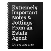 Fun Important Estate Agent Notitieboek (Voorkant)