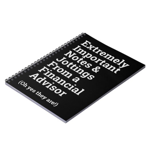 Fun Important Financial Advisor Notitieboek (Linkerzijde)