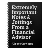 Fun Important Financial Advisor Notitieboek (Voorkant)