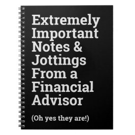 Fun Important Financial Advisor Notitieboek