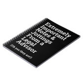 Fun Important Legal Advisor Notitieboek (Linkerzijde)