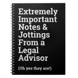 Fun Important Legal Advisor Notitieboek