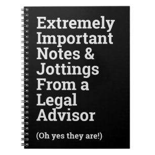 Fun Important Legal Advisor Notitieboek