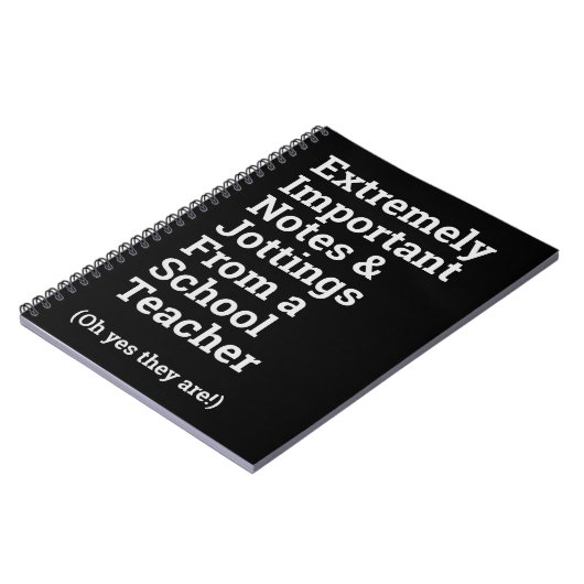 Fun Important School Teacher Notitieboek (Linkerzijde)