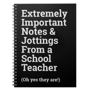 Fun Important School Teacher Notitieboek
