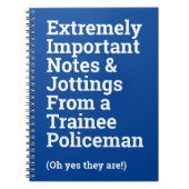 Fun Important Trainee Policeman Notitieboek (Voorkant)