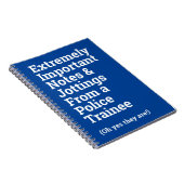 Fun Important Trainee Policeman Notitieboek (Rechterzijde)
