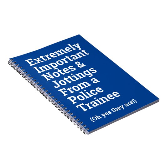 Fun Important Trainee Policeman Notitieboek (Rechterzijde)