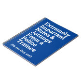 Fun Important Trainee Policeman Notitieboek (Linkerzijde)