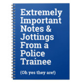 Fun Important Trainee Policeman Notitieboek (Voorkant)