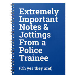 Fun Important Trainee Policeman Notitieboek