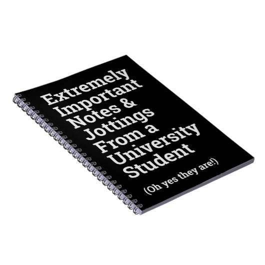 Fun Important University Student Notitieboek (Rechterzijde)