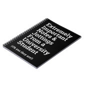 Fun Important University Student Notitieboek (Linkerzijde)