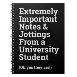 Fun Important University Student Notitieboek