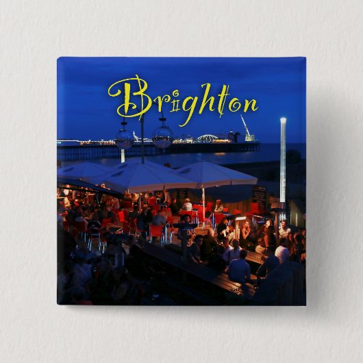 Fun in Brighton! Vierkante Button 5,1 Cm (Voorkant)