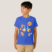 Fun in de cartoon van de vistank Kinderen T-shirt (Voorkant volledig)