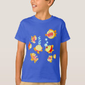 Fun in de cartoon van de vistank Kinderen T-shirt (Voorkant)