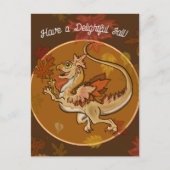 Fun in de Leaves Dragon Feestdagenkaart (Voorkant)
