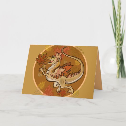 Fun in de Leaves Dragon Kaart (Voorkant)