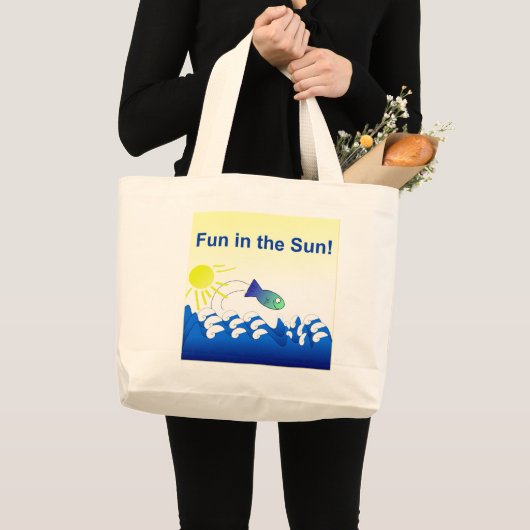 Fun in de Sun Bag Grote Tote Bag (Voorkant (product))