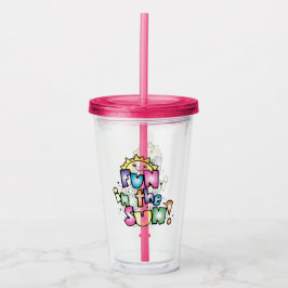 Fun in de zon acryl drinkbeker