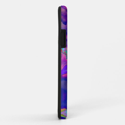 Fun in de zon blauwe zonnebloem | psychedelisch pa Case-Mate iPhone case (Achterkant/rechts)