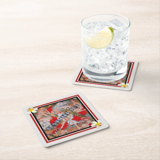 Fun in de zon kartonnen onderzetters (Insitu)