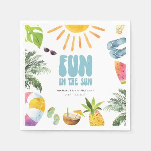 Fun in de zon servet (Voorkant)