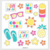 Fun in de zon sticker (Vel)