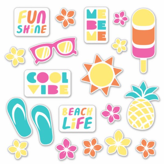 Fun in de zon sticker (Voorkant)